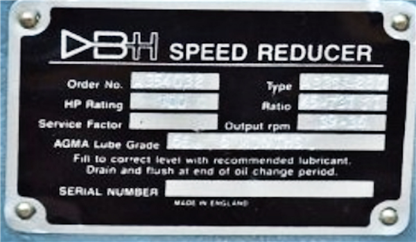 Unused David Brown Shaft Mtd. High Speed Gear Reducer, Type Ab3sf-280, Ratio 45.731:1)